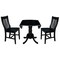 International Concepts 42 in. Dual Drop Leaf Table with 2 Slat Back Dining Chairs - 3 Piece Dining Set K46-42DP-C61P - alternate 2